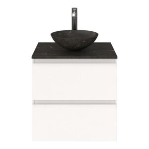 Slagter Ziva/xylo badmeubel 60x46 cm met Design Rond 36 waskom greeploos