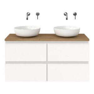 Slagter Ziva/xylo badmeubel 120x46 cm met Solero XL waskom greeploos