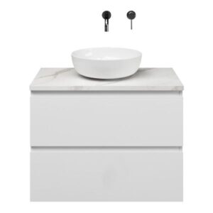 Slagter Ziva/xylo badmeubel 80x46 cm met Solero XL waskom greeploos