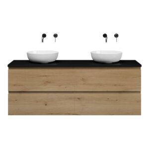 Slagter Ziva/xylo badmeubel 160x46 cm met Solero XL waskom greeploos