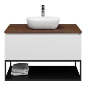 Slagter Juno/hexia/xylo badmeubel 100x46 cm met Solero waskom greeploos