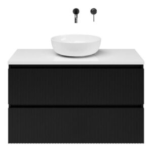 Slagter Lilo/xylo badmeubel 100x46 cm met Solero XL waskom greeploos