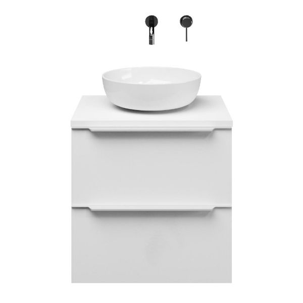 Slagter Viva/xylo badmeubel 60x46 cm met Solero XL waskom met greep