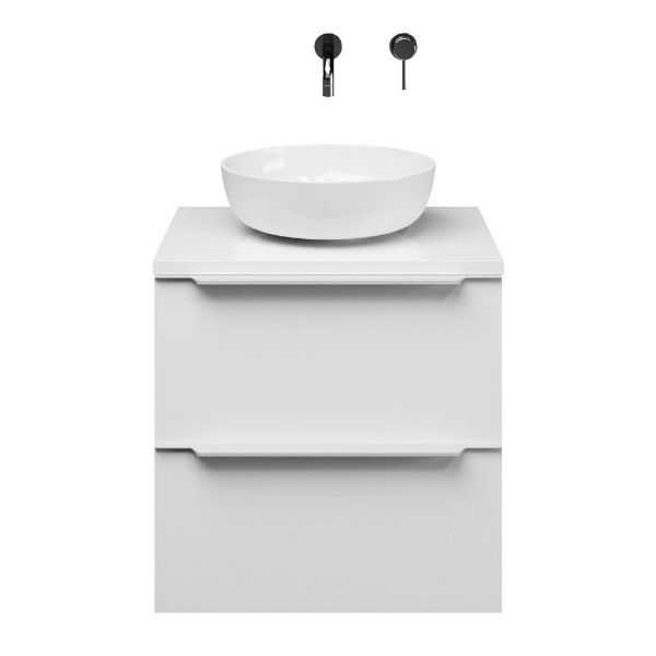 Slagter Viva/xylo badmeubel 60x46 cm met Solero XL waskom met greep