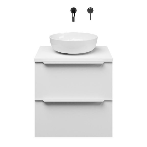 Slagter Viva/xylo badmeubel 60x46 cm met Solero XL waskom met greep