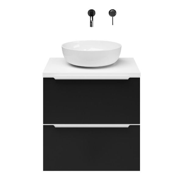 Slagter Viva/xylo badmeubel 60x46 cm met Solero XL waskom met greep