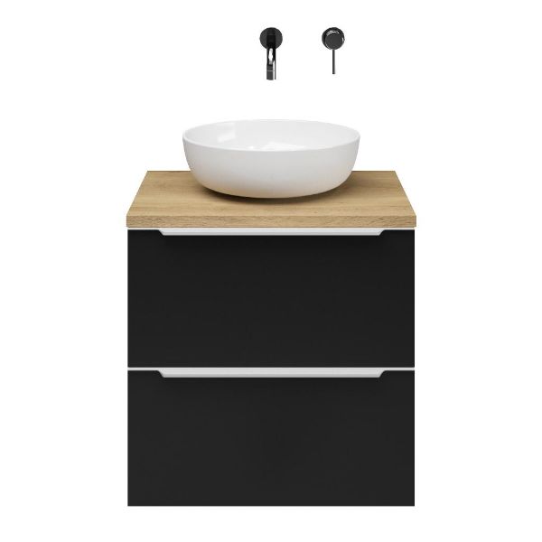 Slagter Viva/xylo badmeubel 60x46 cm met Solero XL waskom met greep