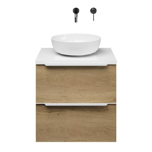 Slagter Viva/xylo badmeubel 60x46 cm met Solero XL waskom met greep