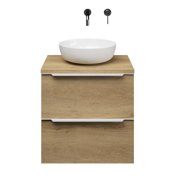 Slagter Viva/xylo badmeubel 60x46 cm met Solero XL waskom met greep