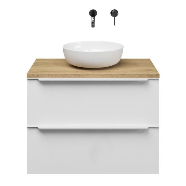 Slagter Viva/xylo badmeubel 80x46 cm met Solero XL waskom met greep