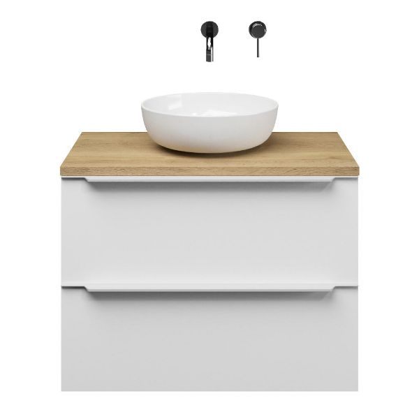 Slagter Viva/xylo badmeubel 80x46 cm met Solero XL waskom met greep