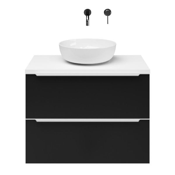 Slagter Viva/xylo badmeubel 80x46 cm met Solero XL waskom met greep