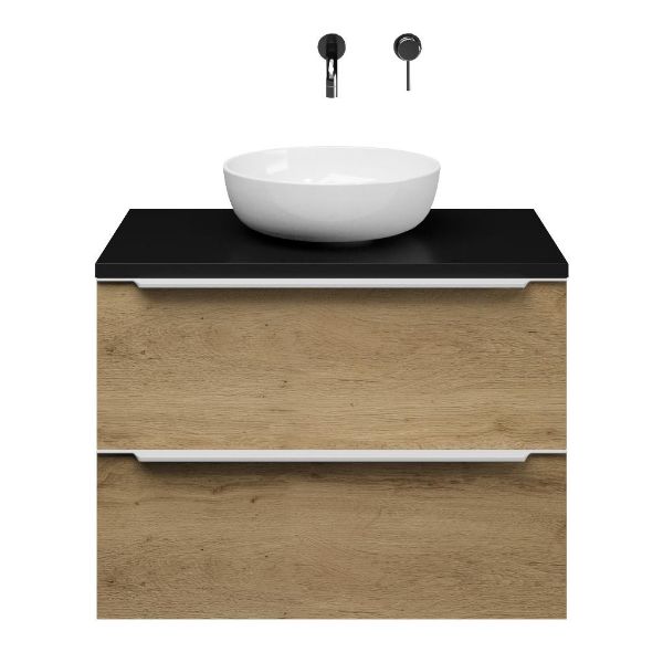 Slagter Viva/xylo badmeubel 80x46 cm met Solero XL waskom met greep