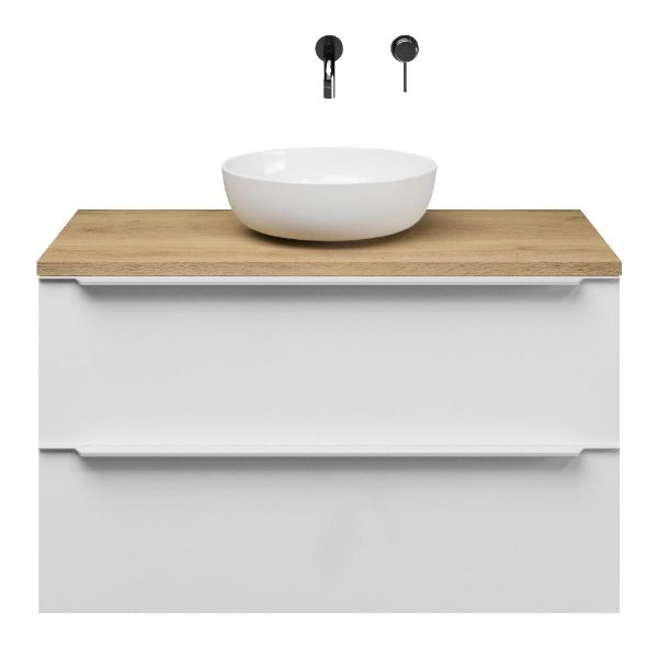 Slagter Viva/xylo badmeubel 100x46 cm met Solero XL waskom met greep