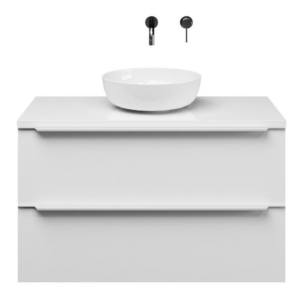 Slagter Viva/xylo badmeubel 100x46 cm met Solero XL waskom met greep