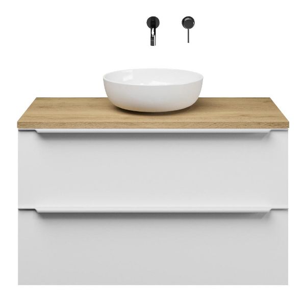 Slagter Viva/xylo badmeubel 100x46 cm met Solero XL waskom met greep