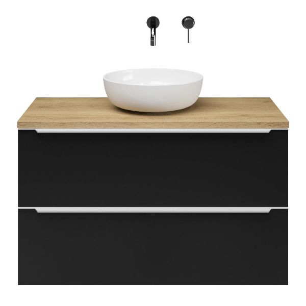 Slagter Viva/xylo badmeubel 100x46 cm met Solero XL waskom met greep