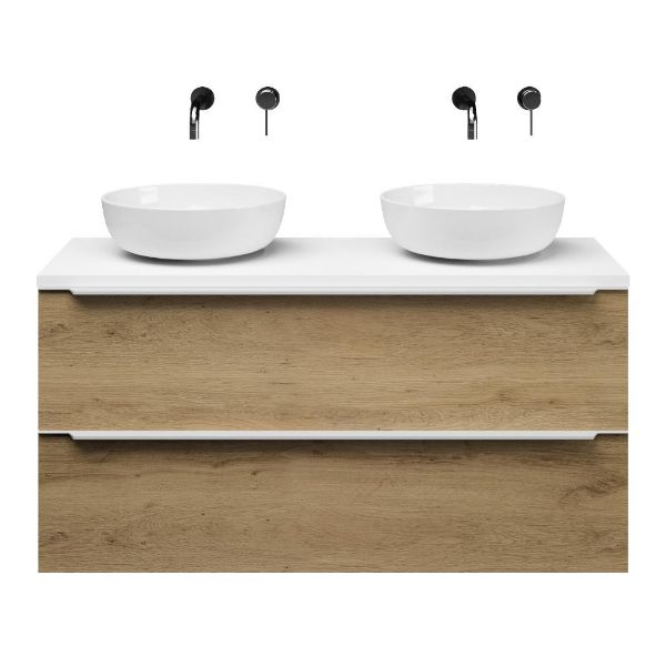 Slagter Viva/xylo badmeubel 120x46 cm met Solero XL waskom met greep