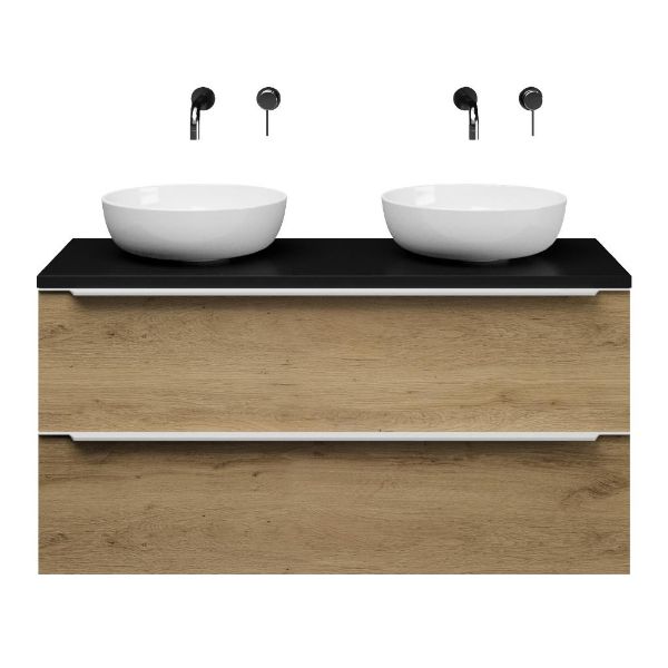 Slagter Viva/xylo badmeubel 120x46 cm met Solero XL waskom met greep