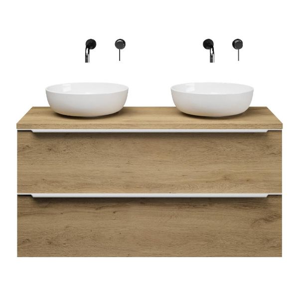 Slagter Viva/xylo badmeubel 120x46 cm met Solero XL waskom met greep