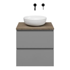 Slagter Ziva/xylo badmeubel 60x46 cm met Solero XL waskom greeploos