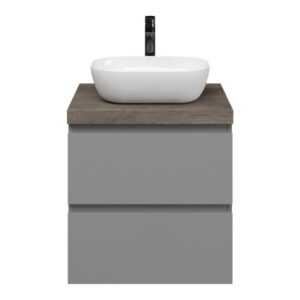 Slagter Ziva/xylo badmeubel 60x46 cm met Solero waskom greeploos