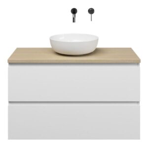 Slagter Ziva/xylo badmeubel 100x46 cm met Solero XL waskom greeploos